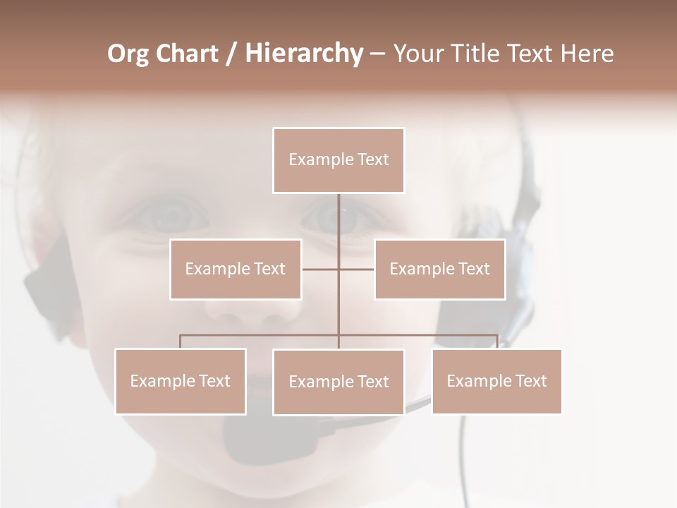 Young Boy Wearing Phone Headset PowerPoint Template
