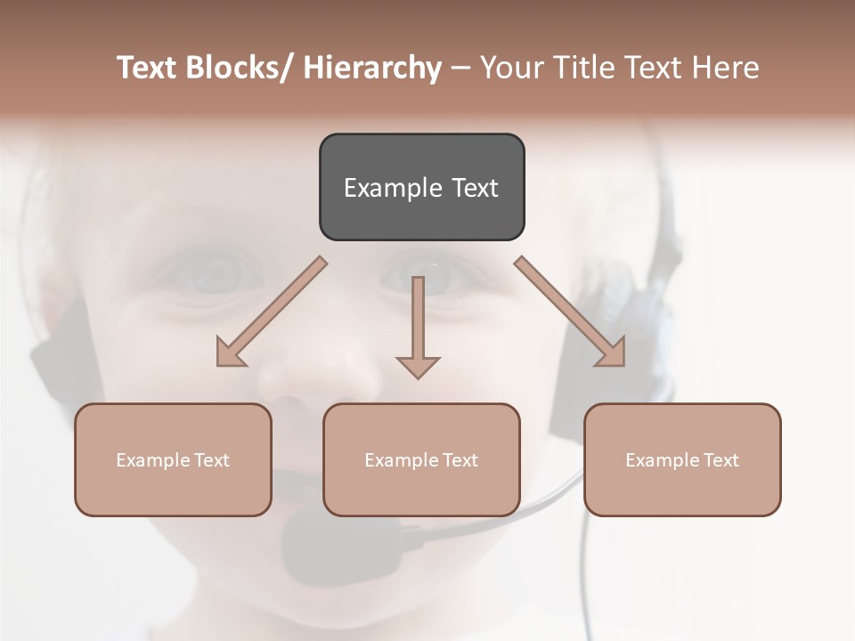 Young Boy Wearing Phone Headset PowerPoint Template