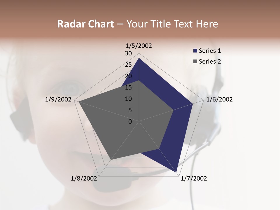 Young Boy Wearing Phone Headset PowerPoint Template