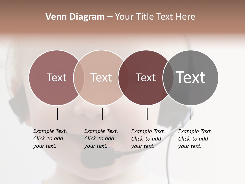 Young Boy Wearing Phone Headset PowerPoint Template