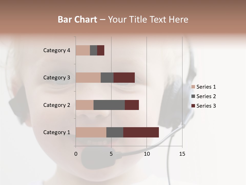 Young Boy Wearing Phone Headset PowerPoint Template