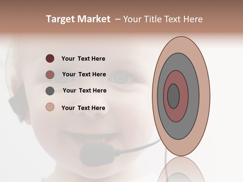 Young Boy Wearing Phone Headset PowerPoint Template