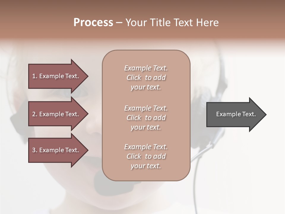 Young Boy Wearing Phone Headset PowerPoint Template