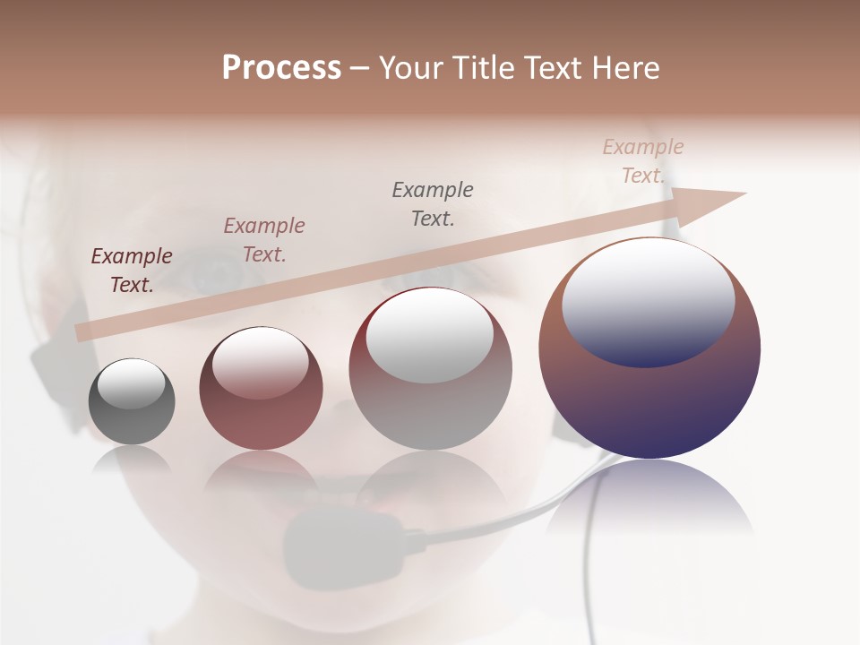 Young Boy Wearing Phone Headset PowerPoint Template