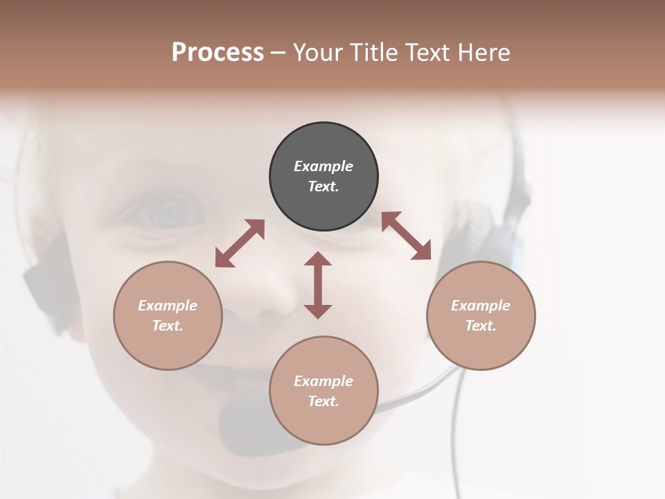 Young Boy Wearing Phone Headset PowerPoint Template