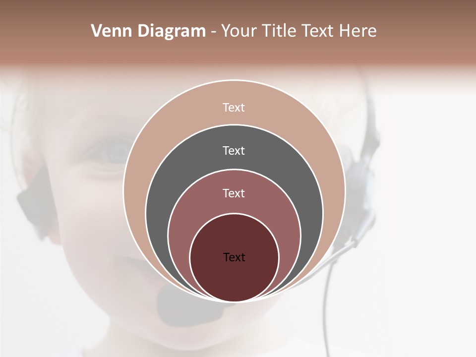 Young Boy Wearing Phone Headset PowerPoint Template