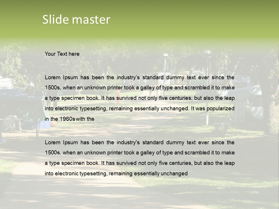 Mountain Camping In Novigrad - Croatia PowerPoint Template