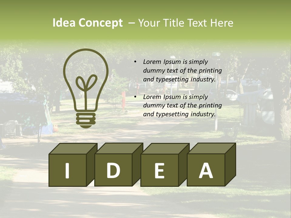 Mountain Camping In Novigrad - Croatia PowerPoint Template