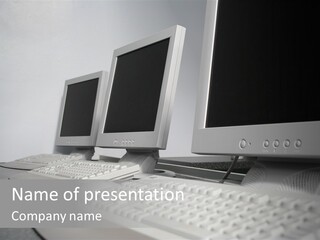 Computer Room Close PowerPoint Template