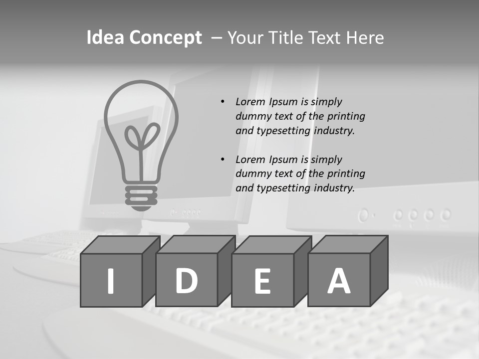 Computer Room Close PowerPoint Template