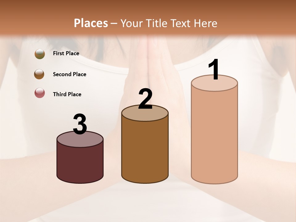 Woman Relaxing In A Yoga Position PowerPoint Template