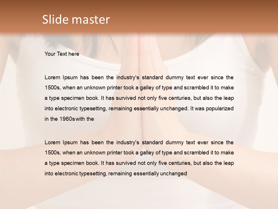 Woman Relaxing In A Yoga Position PowerPoint Template