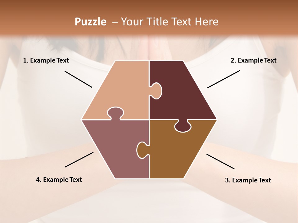 Woman Relaxing In A Yoga Position PowerPoint Template