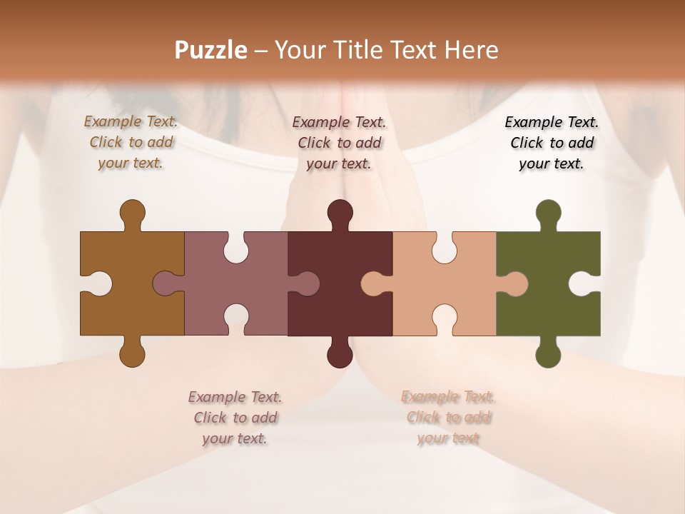 Woman Relaxing In A Yoga Position PowerPoint Template