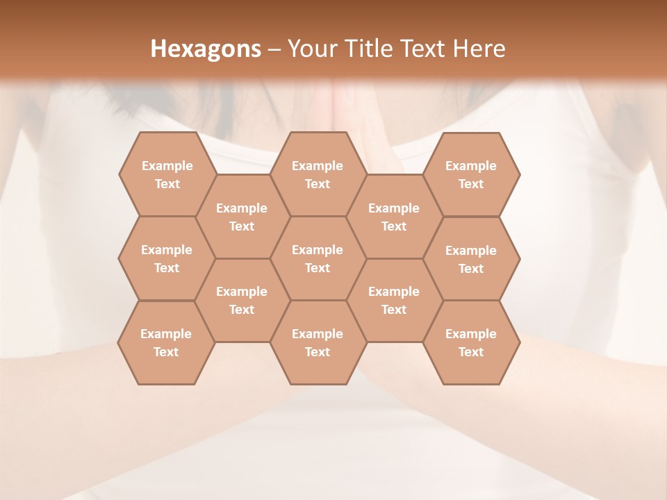 Woman Relaxing In A Yoga Position PowerPoint Template