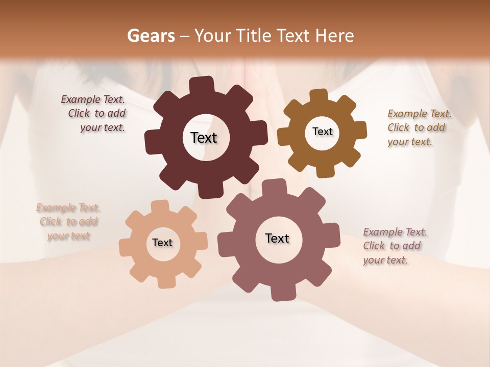 Woman Relaxing In A Yoga Position PowerPoint Template