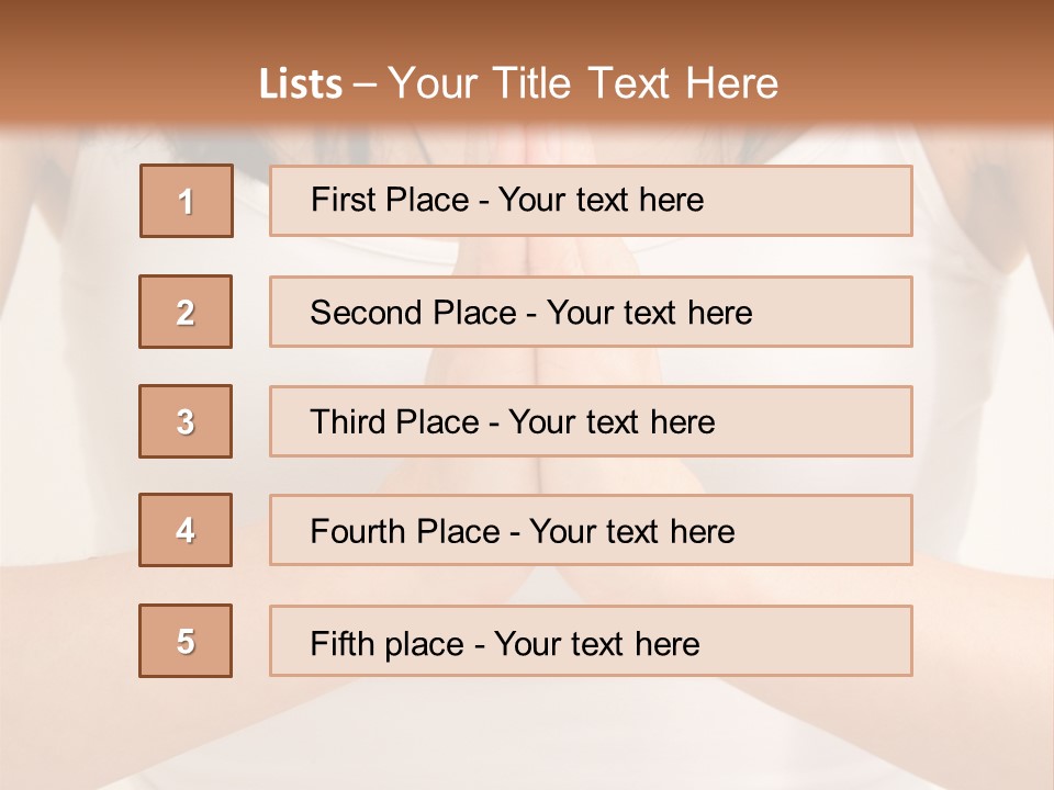 Woman Relaxing In A Yoga Position PowerPoint Template