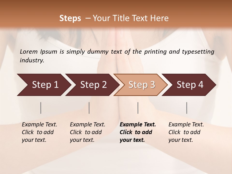 Woman Relaxing In A Yoga Position PowerPoint Template