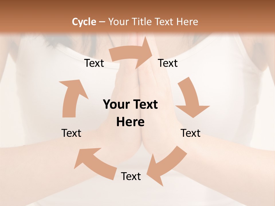 Woman Relaxing In A Yoga Position PowerPoint Template