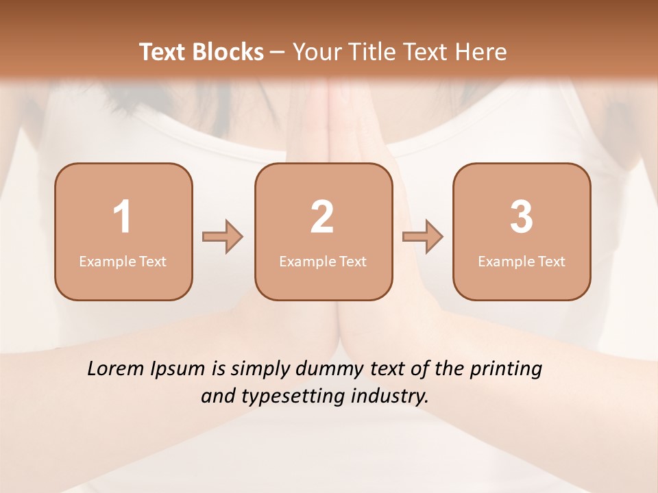 Woman Relaxing In A Yoga Position PowerPoint Template