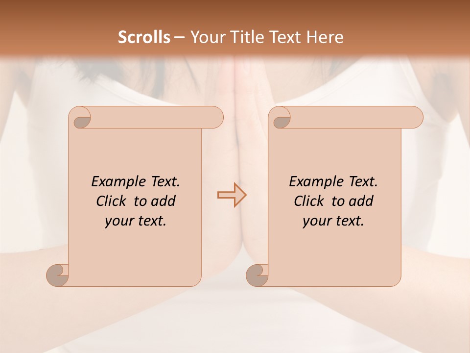 Woman Relaxing In A Yoga Position PowerPoint Template