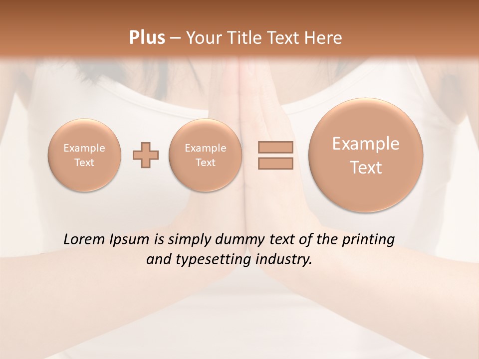 Woman Relaxing In A Yoga Position PowerPoint Template