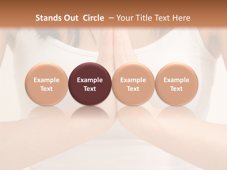 Woman Relaxing In A Yoga Position PowerPoint Template