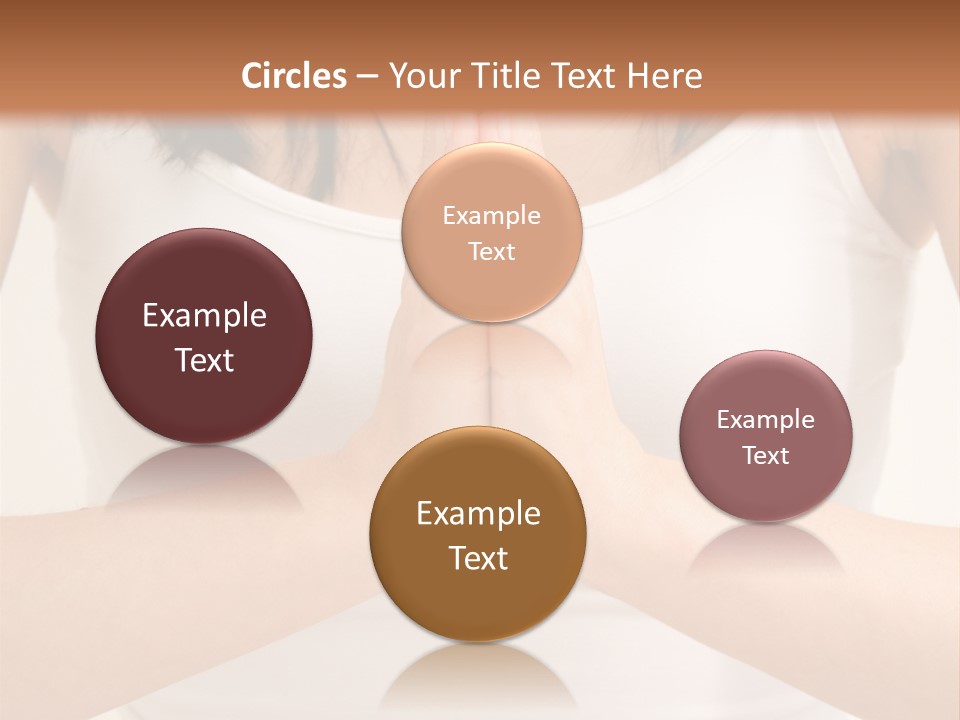 Woman Relaxing In A Yoga Position PowerPoint Template