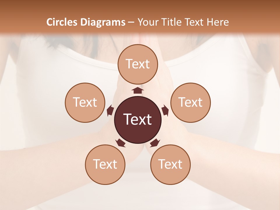 Woman Relaxing In A Yoga Position PowerPoint Template