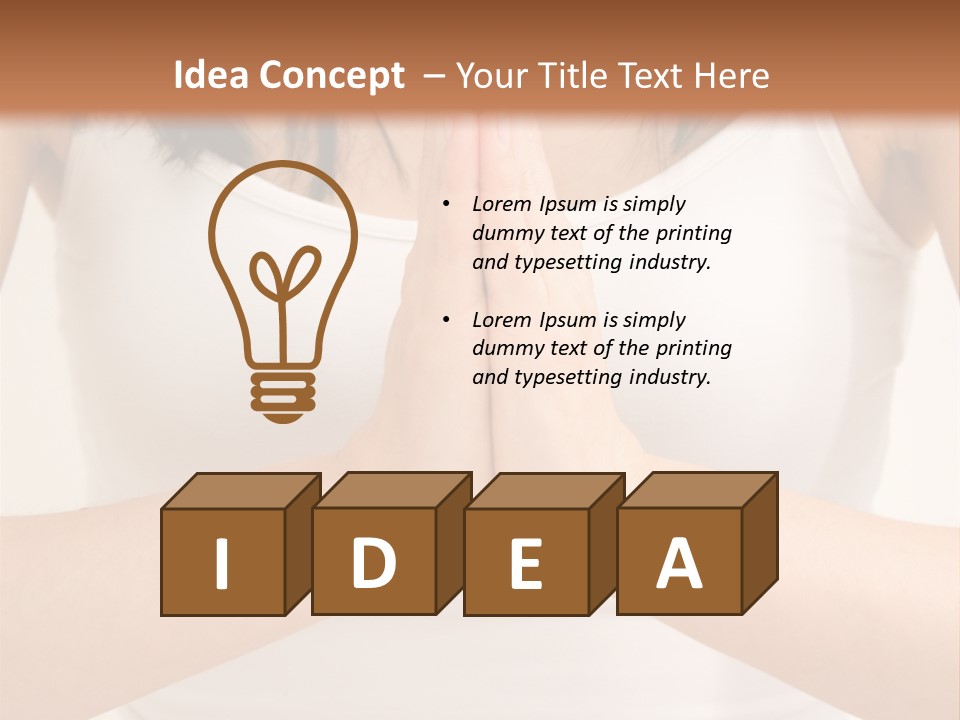 Woman Relaxing In A Yoga Position PowerPoint Template