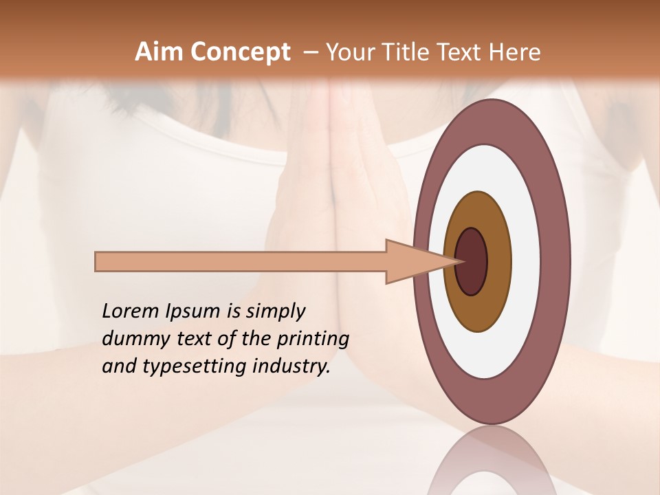 Woman Relaxing In A Yoga Position PowerPoint Template