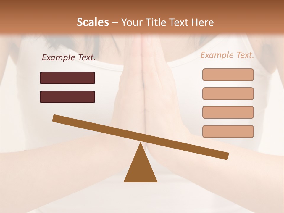 Woman Relaxing In A Yoga Position PowerPoint Template