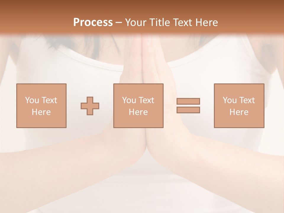 Woman Relaxing In A Yoga Position PowerPoint Template