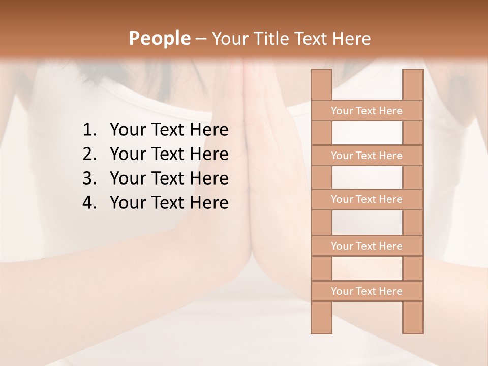 Woman Relaxing In A Yoga Position PowerPoint Template