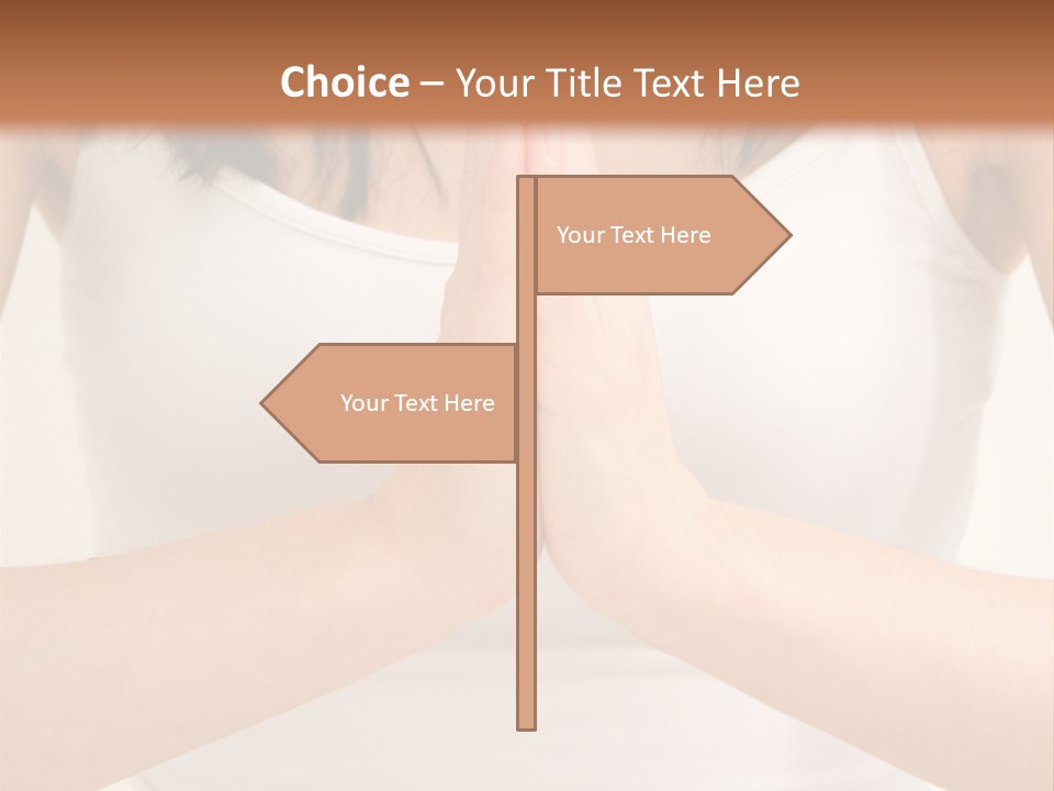 Woman Relaxing In A Yoga Position PowerPoint Template