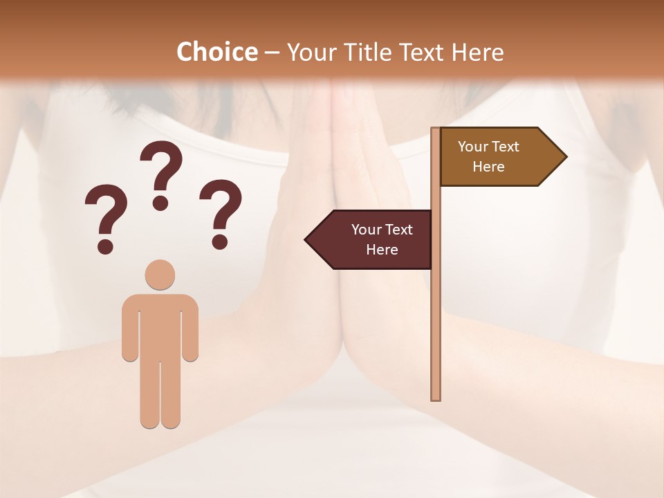 Woman Relaxing In A Yoga Position PowerPoint Template