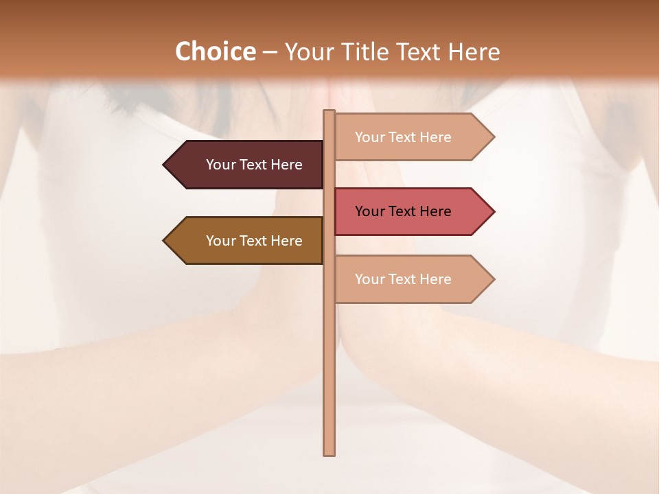 Woman Relaxing In A Yoga Position PowerPoint Template