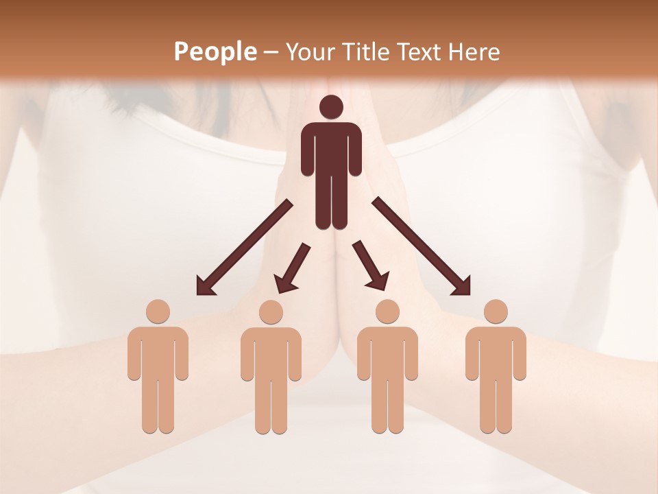 Woman Relaxing In A Yoga Position PowerPoint Template