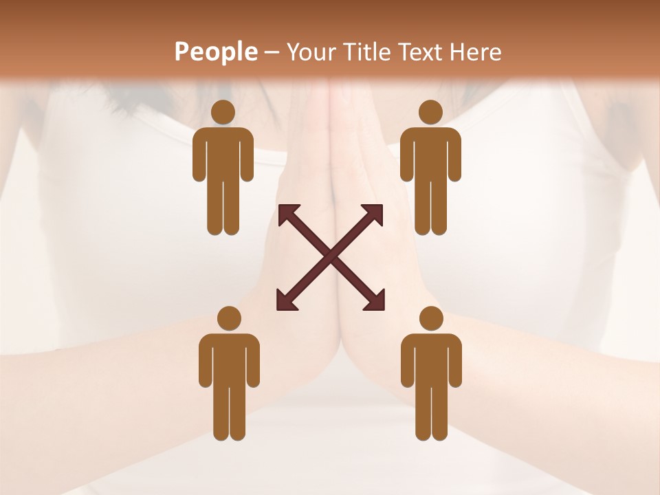 Woman Relaxing In A Yoga Position PowerPoint Template