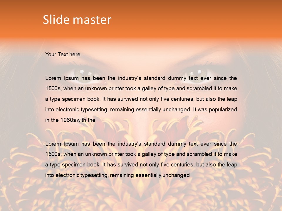 Mysterious Woman Eyes PowerPoint Template