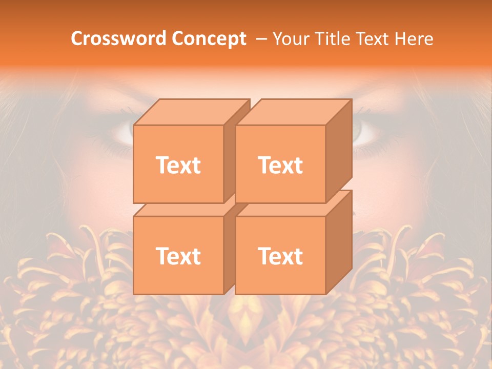 Mysterious Woman Eyes PowerPoint Template