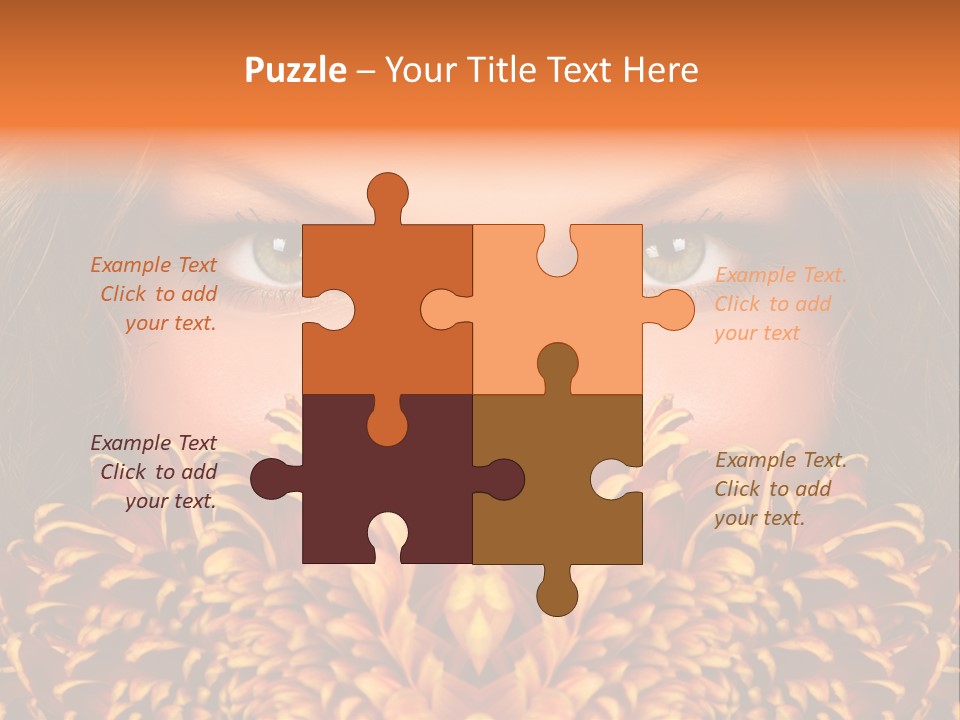 Mysterious Woman Eyes PowerPoint Template