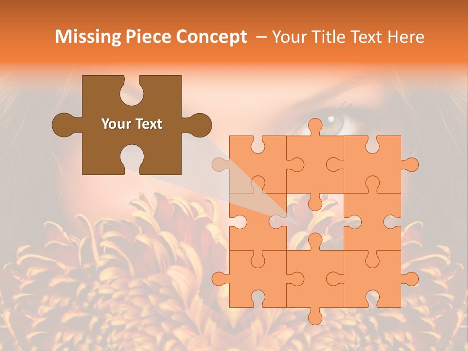 Mysterious Woman Eyes PowerPoint Template