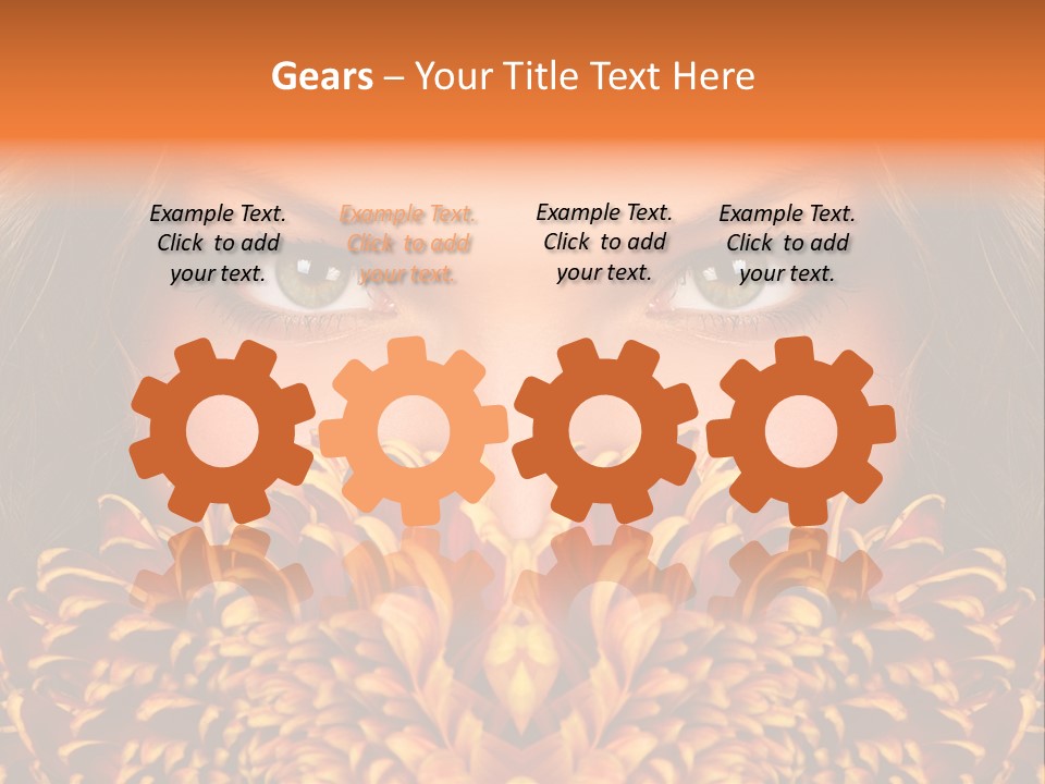 Mysterious Woman Eyes PowerPoint Template