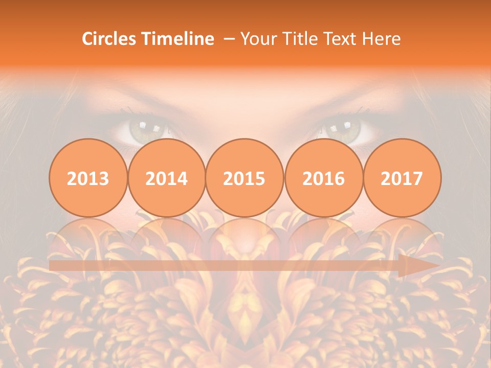 Mysterious Woman Eyes PowerPoint Template