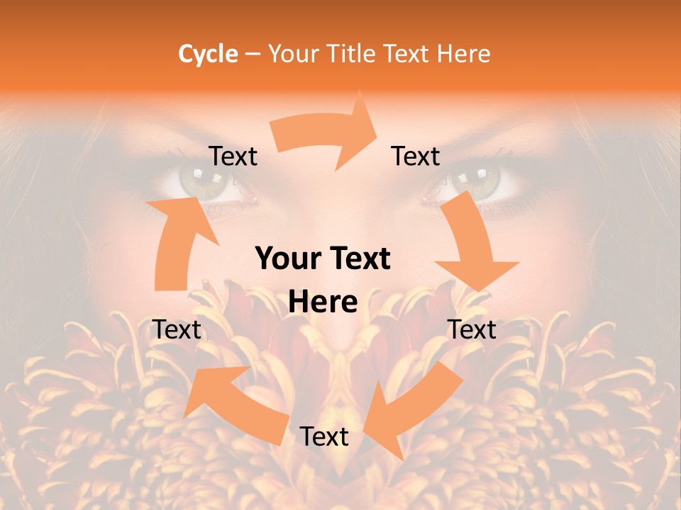 Mysterious Woman Eyes PowerPoint Template