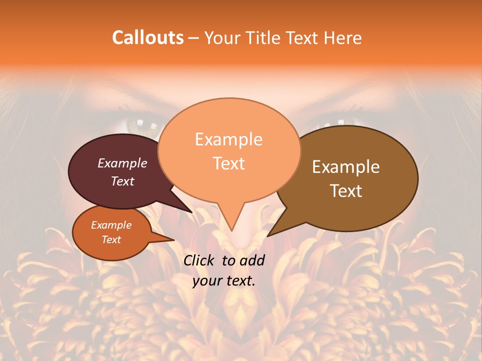 Mysterious Woman Eyes PowerPoint Template