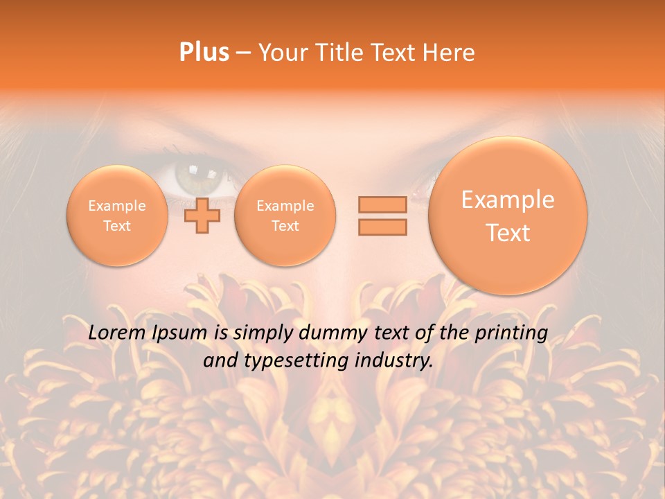 Mysterious Woman Eyes PowerPoint Template