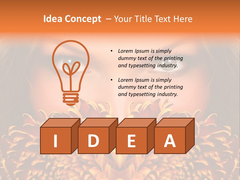 Mysterious Woman Eyes PowerPoint Template