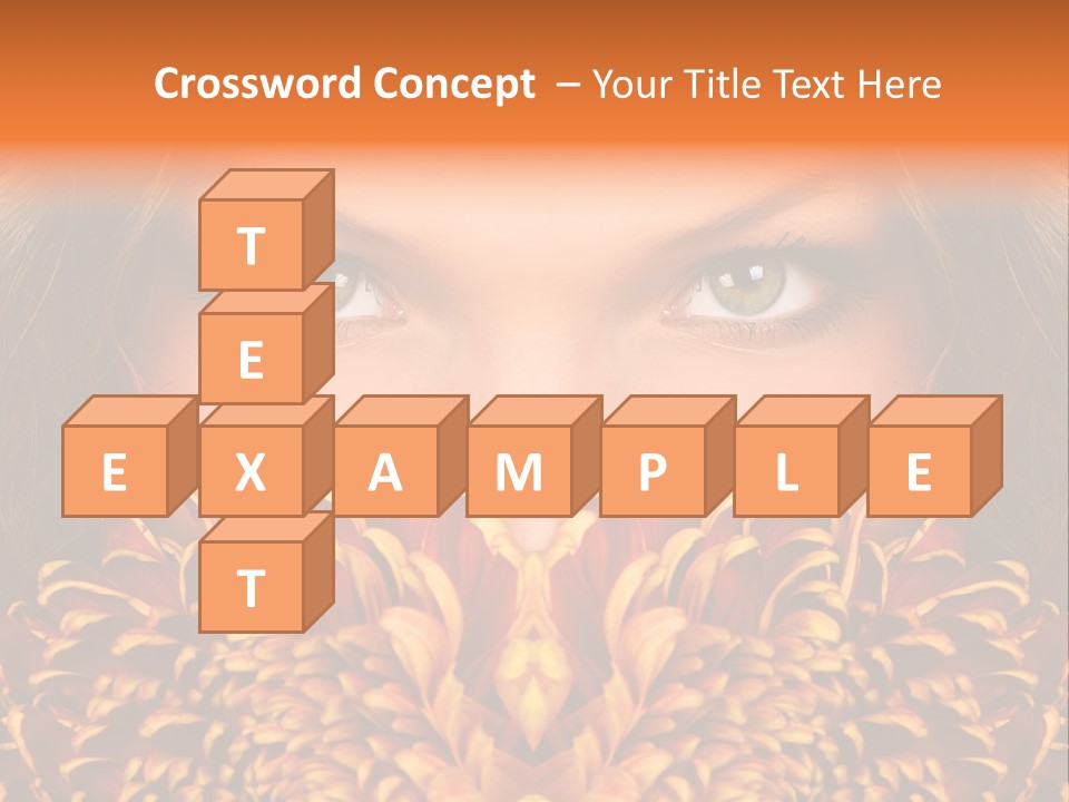 Mysterious Woman Eyes PowerPoint Template